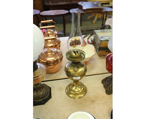 Duplex brass double burner oil lamp