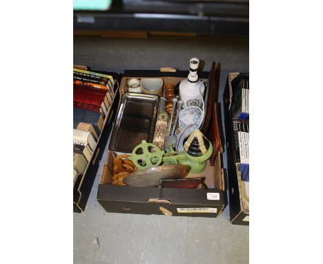 Box including scales, lamp etc