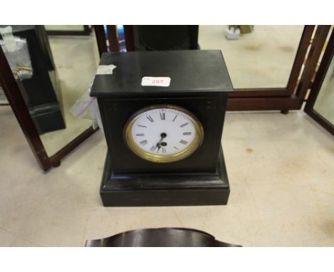 Slate mantle clock