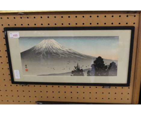 Japanese print in black frame