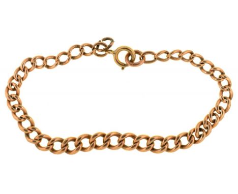 A 9CT GOLD BRACELET, 11.5G++LIGHT WEAR CONSISTENT WITH AGE 