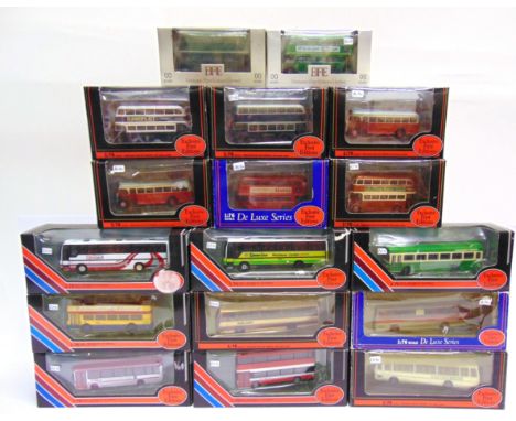 SEVENTEEN 1/76 SCALE EXCLUSIVE FIRST EDITIONS DIECAST MODEL BUSES  each mint or near mint and boxed, (box).