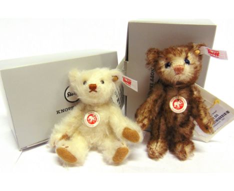 TWO STEIFF COLLECTOR'S MINIATURE TEDDY BEARS  each a limited edition of 1500 and with certificate of authenticity, each boxed