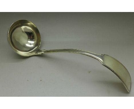 A Dutch silver soup ladle, 246g, 8oz