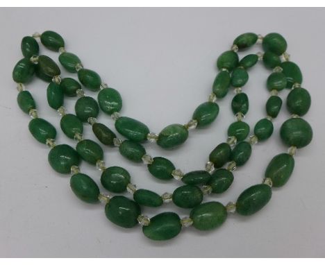 A jade necklace