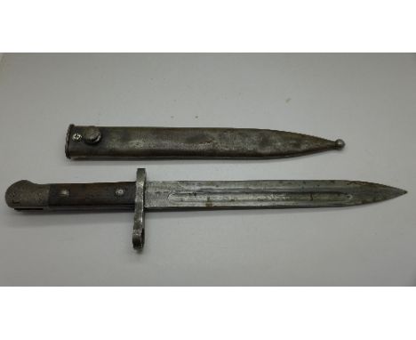 A bayonet with scabbard