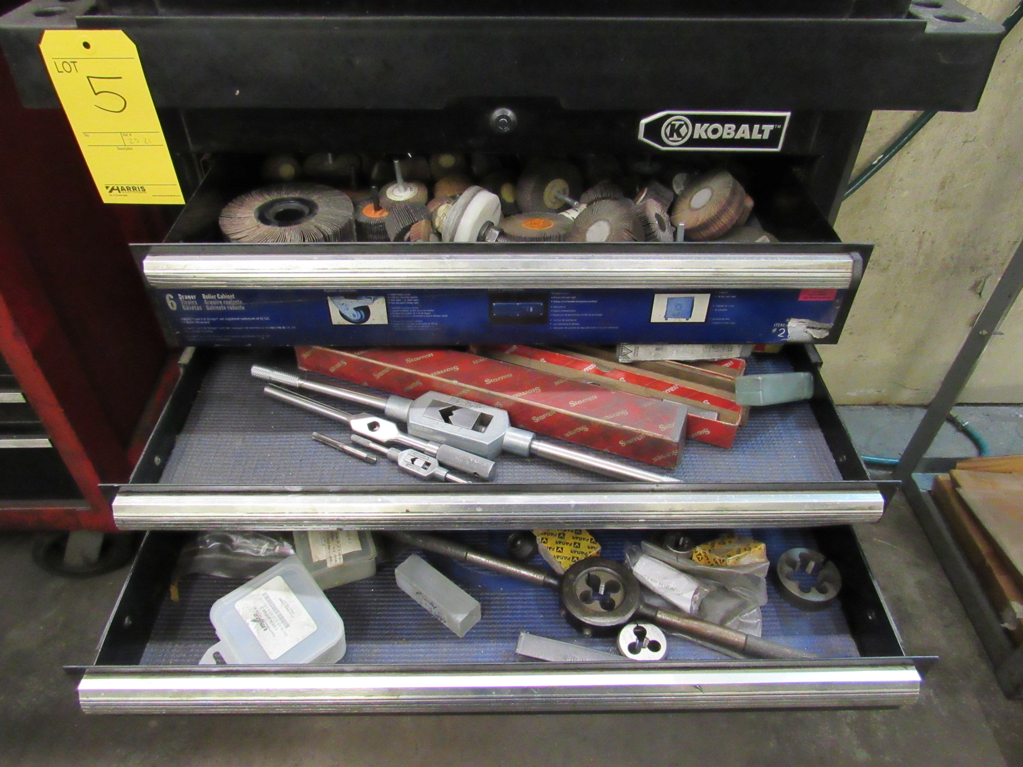 Kobalt 6 drawer tool chest on heavy duty casters with 3 drawer cabinet ...