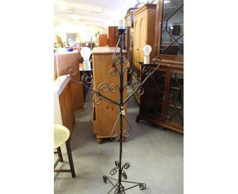 Wrought iron standard lamp
