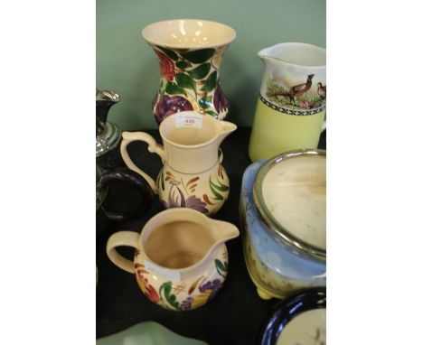 Wade - vintage Harvestware tall vase and 2 jugs