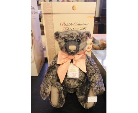 Steiff British Collector's Teddy Bear 2007 'Old Black Bear'.  No 2144 of 3000 (boxed)