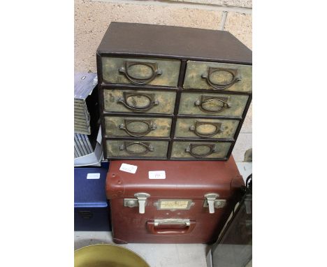 RAF Helmet Box and Vintage Filing Drawers