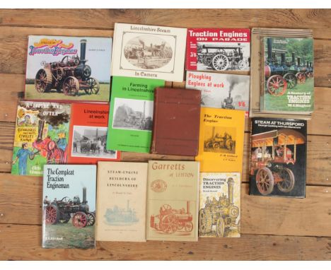 A collection of steam and traction engine books. Including The Portable Engine by William Dyson Warnsbrough.  