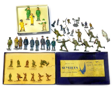 Skybirds Royal Flying Corps boxed set and Britains figures: Boxed Skybirds Royal Flying Corps no.2 Set – 30mm 1/56th scale me