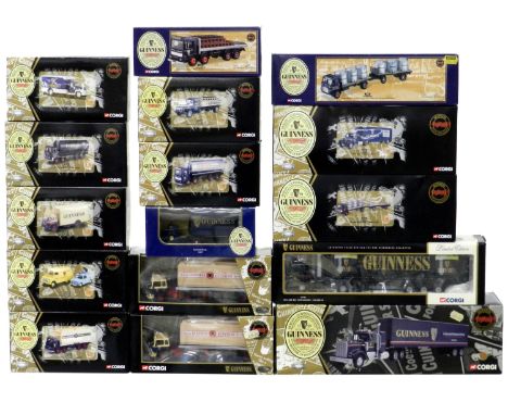 Corgi Guinness Commercial Vehicles (16): 58801 Kenworth T925 with Box Trailer, 22302 Leyland Super Comet, Trailer and Vats, 5