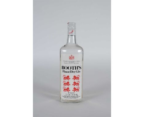 Booths Finest Dry Gin (6 lions 1970's) 70% low level
