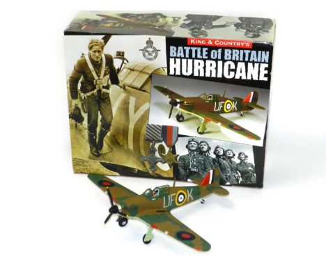 King &amp; Country Battle of Britain Hawker Hurricane Mk.1: Large scale resin model of the Hawker Hurricane Mk.1 in 501 (Coun