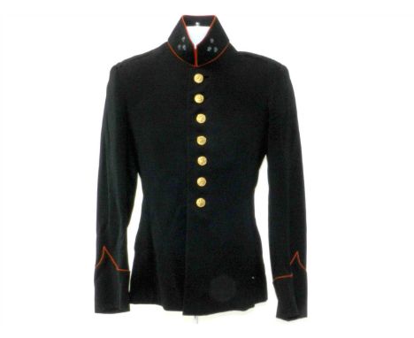 A Dutch Gala Army dress tunic as intended for an Artillery Kapitein/Ritmeester privately purchased, constructed of dark blue 