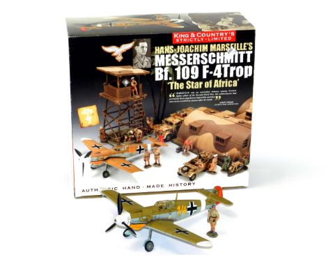 King &amp; Country H-J Marseille’s Messerschmitt Bf109 F-4. Large scale resin model of AK071(SL) Hans-Joachim “Jochen” Marsei