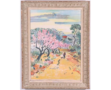 YVES BRAYER, Provence lithograph, printed by Mourlot, Montparnasse frame. 