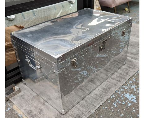 AVIATOR STYLE TRUNK, 90cm x 55cm x 50cm. 