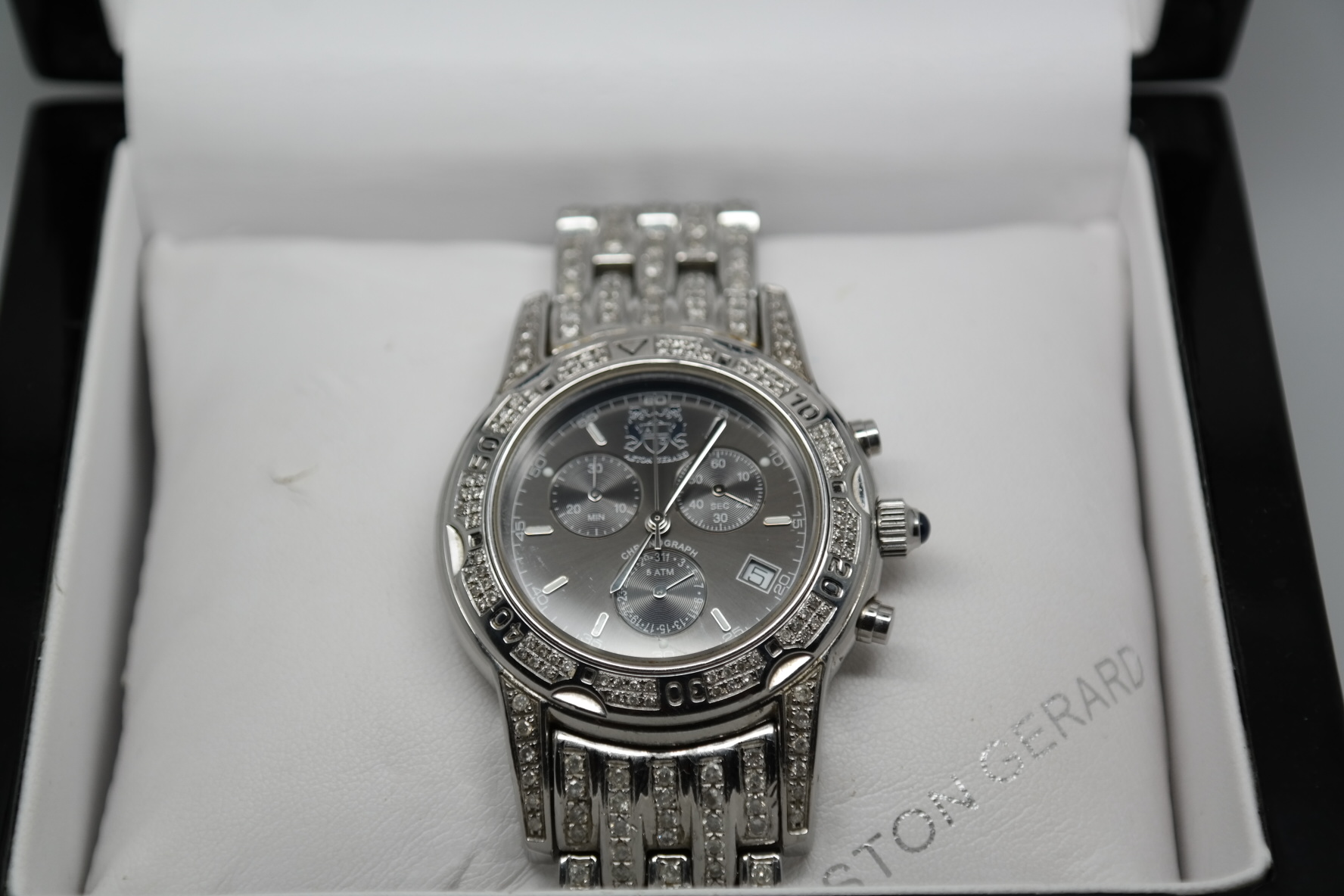 aston gerard 3.2 ct diamond watch