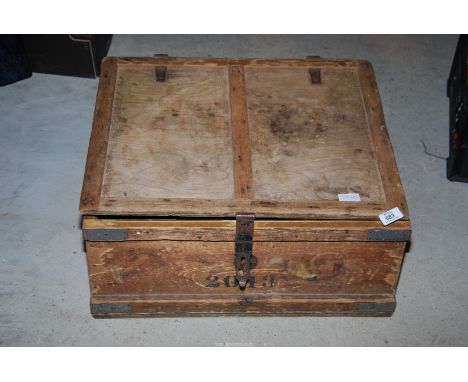 A wooden trunk.
