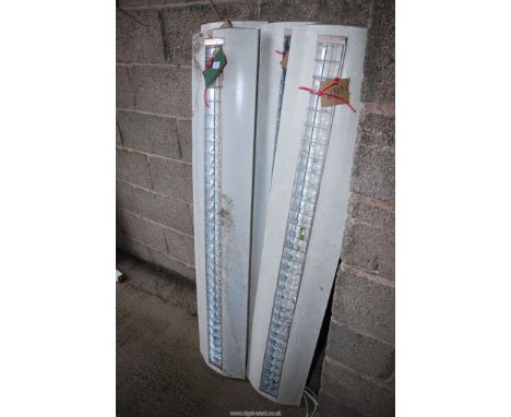 Ceiling light tubes and banked twin light, 62'' long.