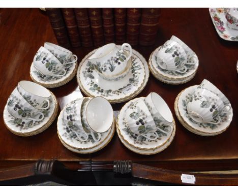 A QUANTITY OF ROYAL WORCESTER TEAWARE of 'Lavinia' design  