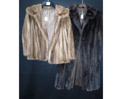 Zandra Rhodes | Mink Mid-Length Fur Jacket | ml Furs Whiskey / S