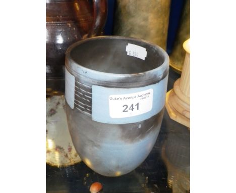 A STUDIO POTTERY VASE with incised mark 'L R'