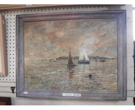 R STANDISH-SWEENEY: 'Lake Balaton, Hungry', oil on canvas