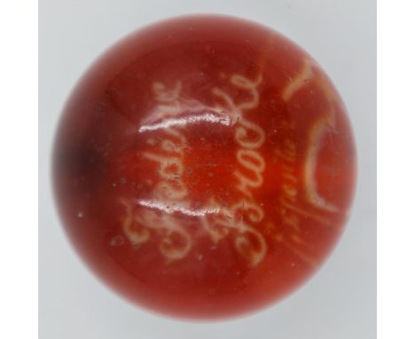 Glass paperweight for Frederic Brock for 1889 Exposition. UK P&amp;P Group 1 (£16+VAT for the first lot and £2+VAT for subseq