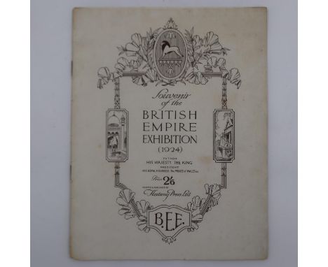 A4 size souvenir programme for the 1924 British Empire Exhibition in good condition, profusely illustrated. UK P&amp;P Group 