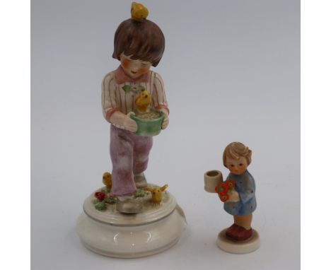 Goebel limited edition figure, 450/2000, and another, no chips or cracks. UK P&amp;P Group 2 (£20+VAT for the first lot and £