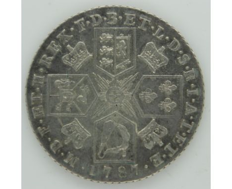 Boxed 1787 silver shilling of George III. UK P&amp;P Group 1 (£16+VAT for the first lot and £2+VAT for subsequent lots) 