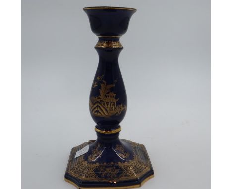 AG Harley Jones Wilton Ware ceramic candlestick, H: 26 cm, no chips or cracks. UK P&amp;P Group 2 (£20+VAT for the first lot 