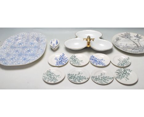 A collection of antique 19th Century Victorian and 20th Century china / ceramic items to include a Late Mayers Robinson Cruso