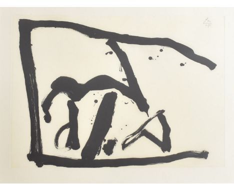Robert Motherwell (1915-1991) Bloomsday - 1982 Etching and aquatint in cream and black on German etching paper Signed upper r