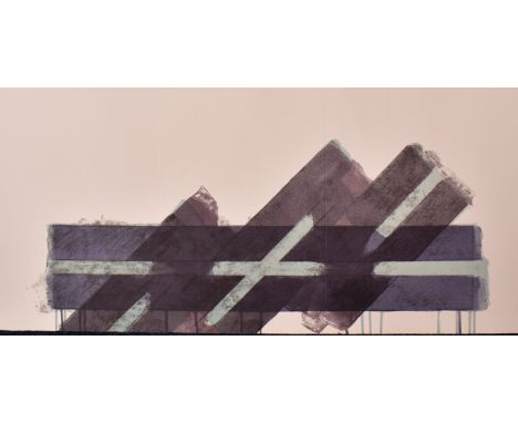 Richard Smith (British,1931-2016) Two of A Kind 1A - Light blue cross, 1978 Lithograph on paper Numbered 41/80, signed and ti