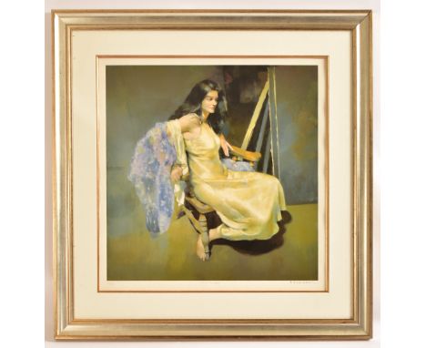 Robert Lenkiewicz (British, 1941-2002) Esther seated  Lithograph in colours on woven paper Signed, titled and numbered 230/47