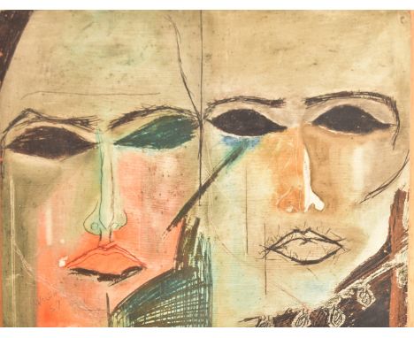 Sam Walsh (London, 1934 - 1989)  Untitled  Painting on board with edging  Signed bottom left Walsh 57 37 x 49 x 0.5cm (14.6" 