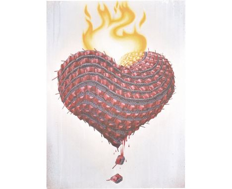 Andy Council (British, b. 1974) Sacred Heart Print on paper Limited edition 4 / 30 Signed & numbered in pencil to bottom righ