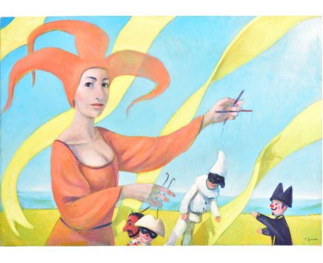 Claudio Giulianelli (Rome, b. 1956) La Battaglia, 2022 Oil on Canvas Signed bottom right, inscribed to verso Unframed  50 x 7