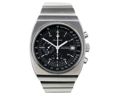 Herrenarmbanduhr/Chronograph OmegaSpeedmaster 125, Schweiz 1973. Stahl. Automatik. Ref.-Nr. 3780801. Serien-Nr. 1780002. Werk