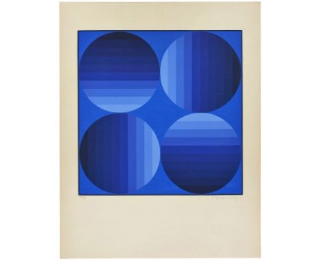 Serigrafie Victor Vasarely1907 Pécs - 1997 Paris "o. T." wohl um 1965 u. re. sign. Vasarely. Exemplar 50/75. 63,5 x 50 cm (Bl