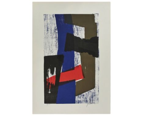 Lithografie Fritz Winter1905 Altenbögge - 1976 Herrsching a. Ammersee "o. T. (Farblitho 26)" 1966 u. re. sign. u. dat. FWinte