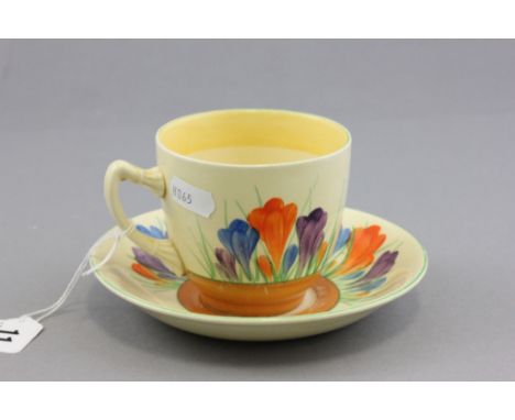 Clarice Cliff Newport Pottery Crocus Pattern Cup and Saucer