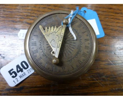 Brass cased compass & sundial by Gilbert  