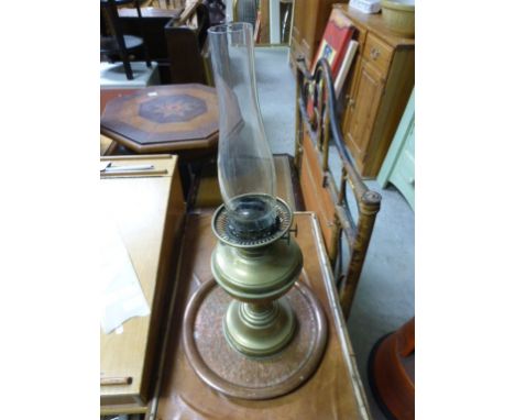 Brass Oil Lamp and a Copper Plate