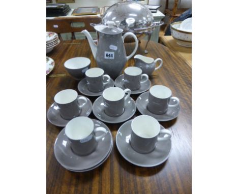 Wedgwood Two Tone Coffee Set comprising Coffee Pot, Milk, Sugar, 7 Cups and 8 Saucers